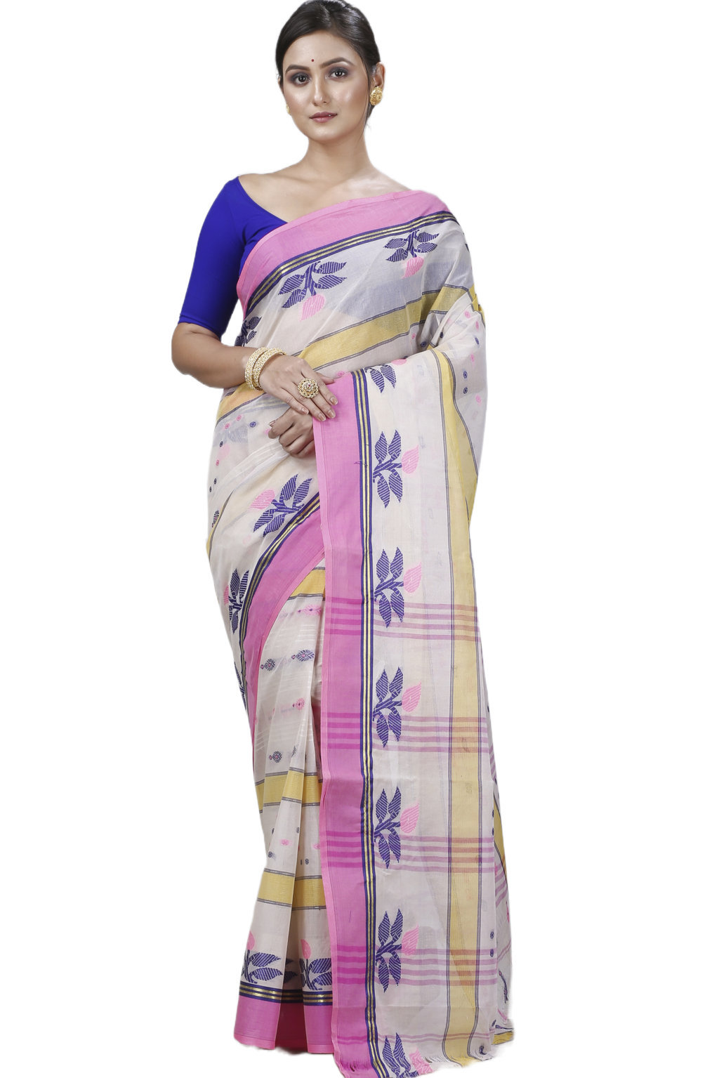 Pink Pure Cotton Udichi Tant Saree (1158)